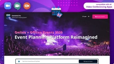 Eventmie-Pro, Sistema de venta de entradas para eventos en línea y fuera de línea para la planificación y gestión de eventos