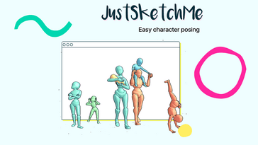 JustSketchMe, una herramienta de referencia de pose para que los artistas planifiquen y ejecuten sus ilustraciones con
