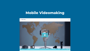 Mobile Videomaking un curso diseñado para pequeñas empresas y personas influyentes que enseña cómo crear videos increíbles usando un teléfono inteligente.