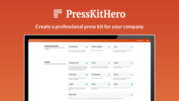 PressKitHero, facilita que su startup obtenga cobertura de los medios al ayudarlo a crear, alojar y editar su kit de prensa desde un centro central.
