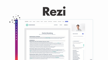 Rezi, es un creador de currículum vitae impulsado por IA que le permite crear rápidamente currículums y cartas de presentación