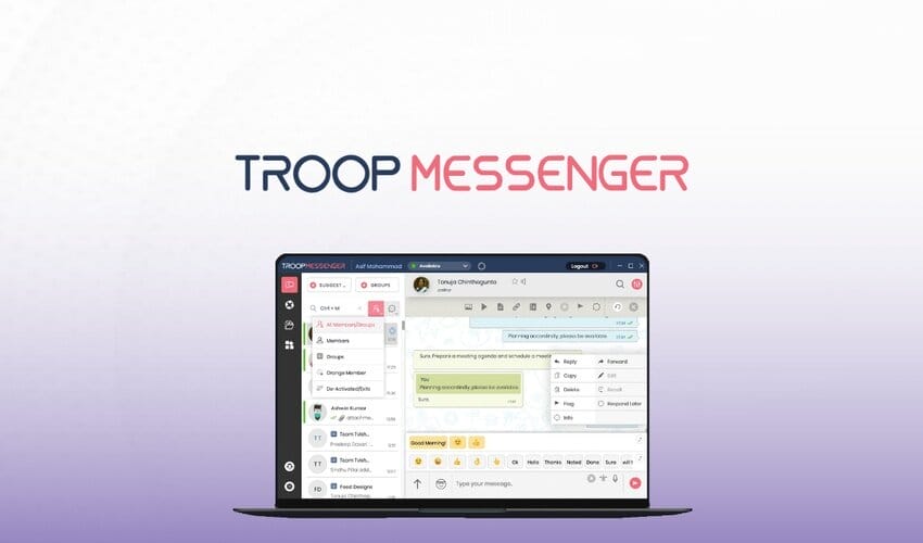 Troop Messenger, Conéctese y colabore con su equipo a través de una plataforma de mensajería unificada que tiene a todos hablando