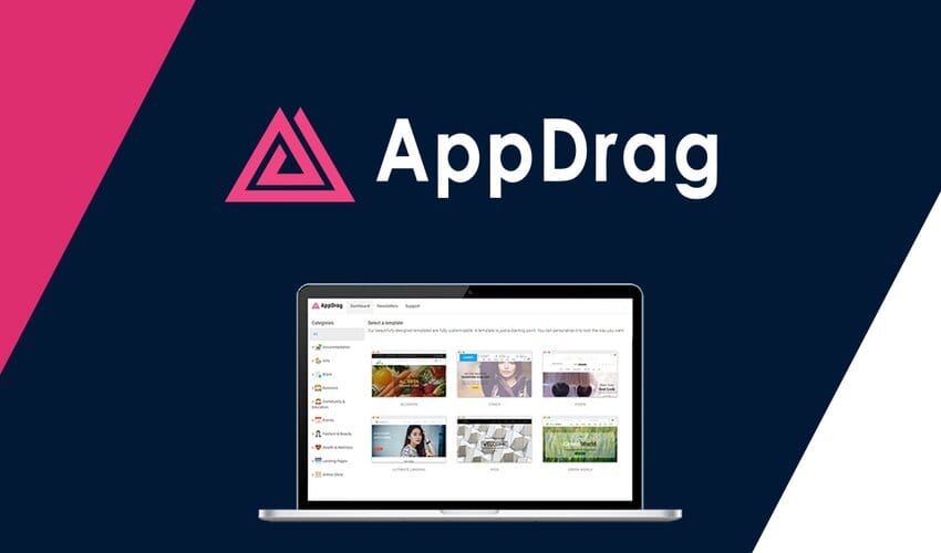 AppDrag, Un creador de sitios web con todas las comodidades