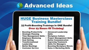 HUGE Business Masterclass Training Bundle, contiene 16 cursos de capacitación en video de negocios diferentes en un paquete de clase magistral.