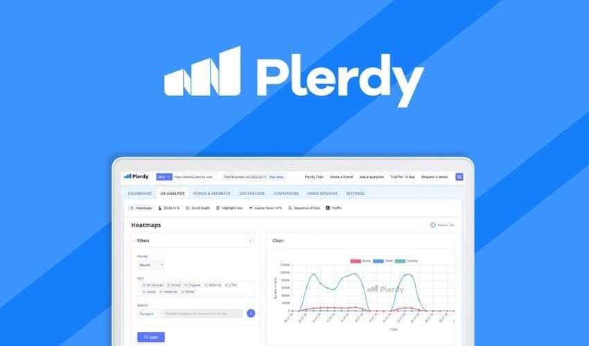Plerdy, Realice un seguimiento y analice lo que hacen los usuarios en su sitio para maximizar los clientes y aumentar las ventas